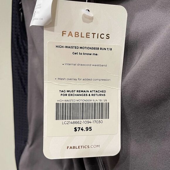 NWT Fabletics High-Waisted Motion365 Run 7/8 Leggings - Size: Small - Picture 7 of 13